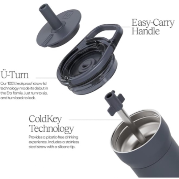 BrüMate Leap 12oz 100% Leakproof Kids Tumbler Handle Silicone Soft Straw Aurora - Picture 4 of 7